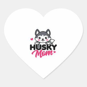 Husky Hond Moeder Leuk Kawaii Ontwerp Hart Sticker