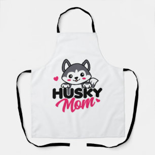 Husky Hond Moeder Leuk Kawaii Ontwerp Schort