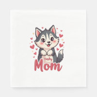 Husky Hond Moeder Leuk Kawaii Ontwerp
