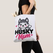 Husky Hond Moeder Leuk Kawaii Ontwerp Tote Bag (Dichtbij)