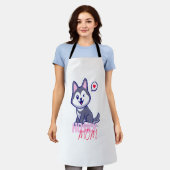 Husky Hond Moeder Leuke Kawaii Puppy Schort (Gedragen)