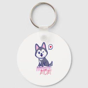 Husky Hond Moeder Leuke Kawaii Puppy Sleutelhanger
