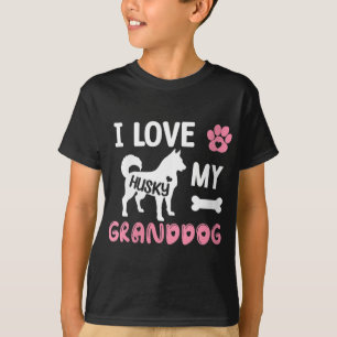 Husky Hond Oma Gifts Ik hou van mijn Granddog Husk T-shirt