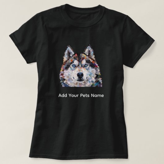 Husky-hond ontwerp T-shirt (Design voorkant)