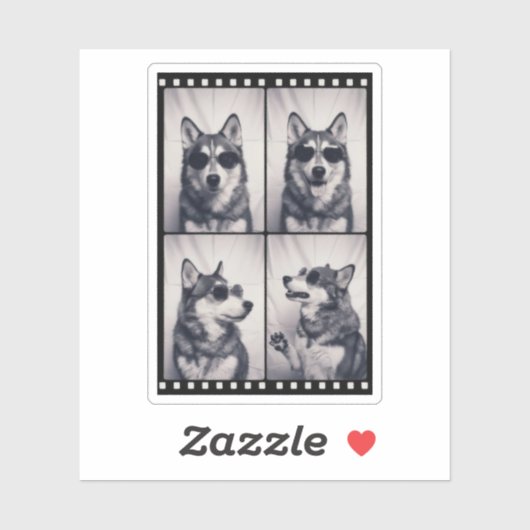 Husky-hond-portret Sticker (Vel)