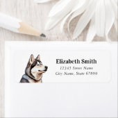 Husky Hond Retouradres Labels (Insitu)