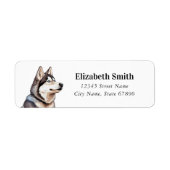 Husky Hond Retouradres Labels (Voorkant)