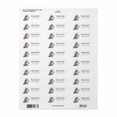 Husky Hond Retouradres Labels (Full Sheet)