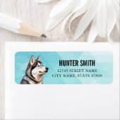 Husky Hond Retouradres Labels (Insitu)