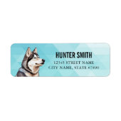 Husky Hond Retouradres Labels (Voorkant)