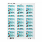 Husky Hond Retouradres Labels (Full Sheet)