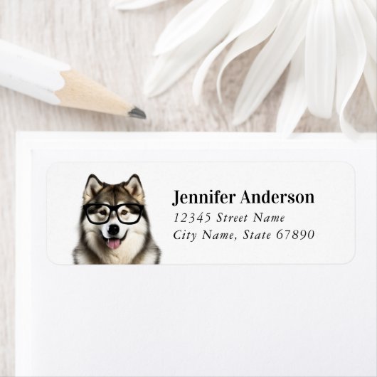 Husky Hond Retouradres Labels (Insitu)