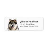Husky Hond Retouradres Labels (Voorkant)