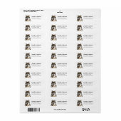 Husky Hond Retouradres Labels (Full Sheet)