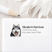 Husky Hond Retouradres Labels (Insitu)