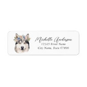 Husky Hond Retouradres Labels (Voorkant)