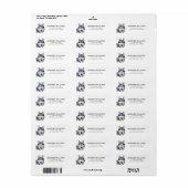 Husky Hond Retouradres Labels (Full Sheet)