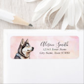 Husky Hond Retouradres Labels (Insitu)