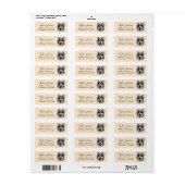 Husky-hond retouradreslabel etiket (Full Sheet)