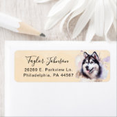 Husky-hond retouradreslabel etiket (Insitu)