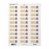 Husky-hond retouradreslabel etiket (Full Sheet)
