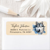 Husky-hond retouradreslabel etiket (Insitu)
