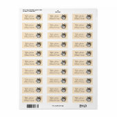Husky-hond retouradreslabel etiket (Full Sheet)
