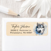 Husky-hond retouradreslabel etiket (Insitu)