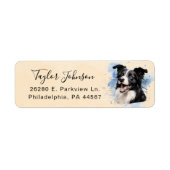 Husky-hond retouradreslabel etiket (Voorkant)