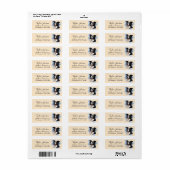 Husky-hond retouradreslabel etiket (Full Sheet)