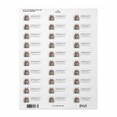 Husky-hond retouradreslabels etiket (Full Sheet)