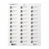 Husky-hond retouradreslabels etiket (Full Sheet)