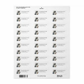 Husky-hond retouradreslabels etiket (Full Sheet)