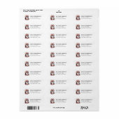 Husky-hond retouradreslabels etiket (Full Sheet)