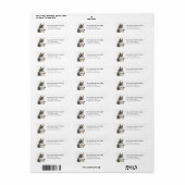 Husky-hond retouradreslabels etiket (Full Sheet)