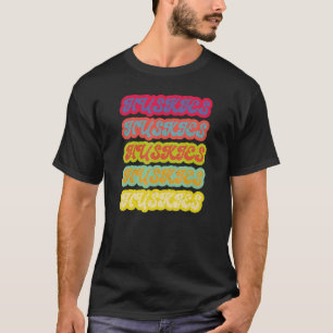 Husky-hond Retro 70's Vintage Vibe-ontwerp T-shirt