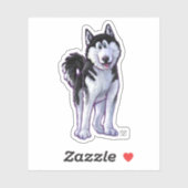 Husky Hond Schilderen Sticker (Vel)