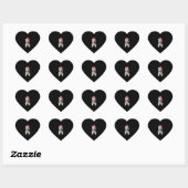 Husky hond Sinterklaas hoed Kerstboom Kerstcadeaus Hart Sticker (Vel)
