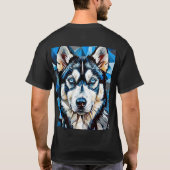Husky hond t-shirt (Achterkant)
