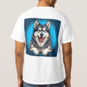 Husky hond t-shirt (Achterkant)