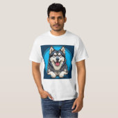 Husky hond t-shirt (Voorkant volledig)