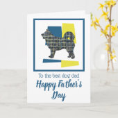 Husky-hond tricolor Vaderdag kaart (Gele Bloem)