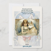 Husky-hond vintage kerstkaart (Achterkant)