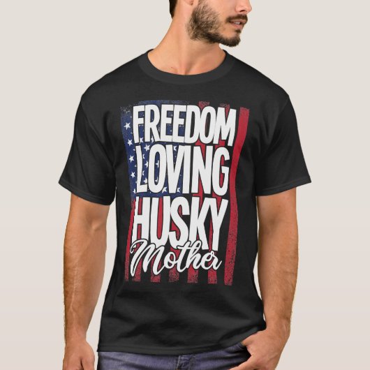 Husky hond vrijheid liefdevolle Husky moeder T-shirt (Voorkant)