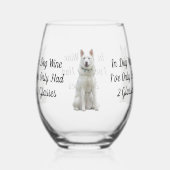 Husky hond wijn glas of rotsen glas (Voorkant)