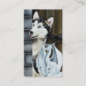 Husky Hond Witte Draak Avonturen Visitekaartje (Voorkant)