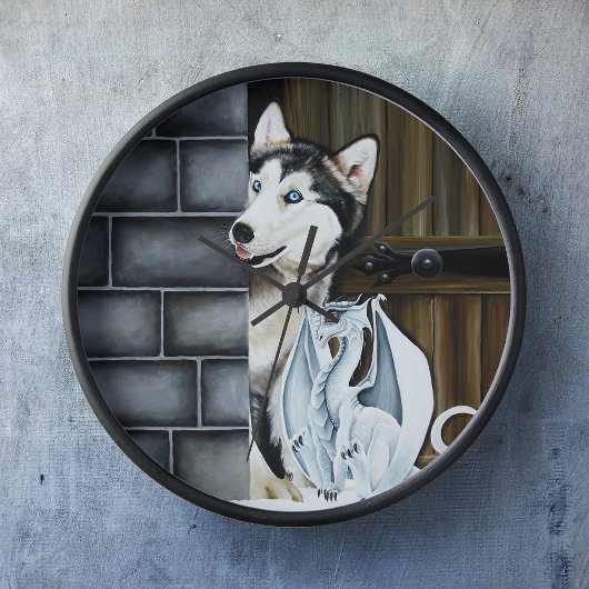Husky Hond Witte Draak Avontuur