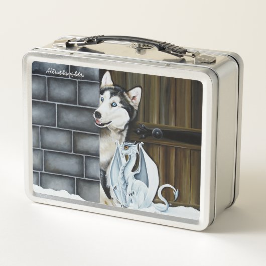 Husky Hond Witte Draak Avontuur (Achterkant)