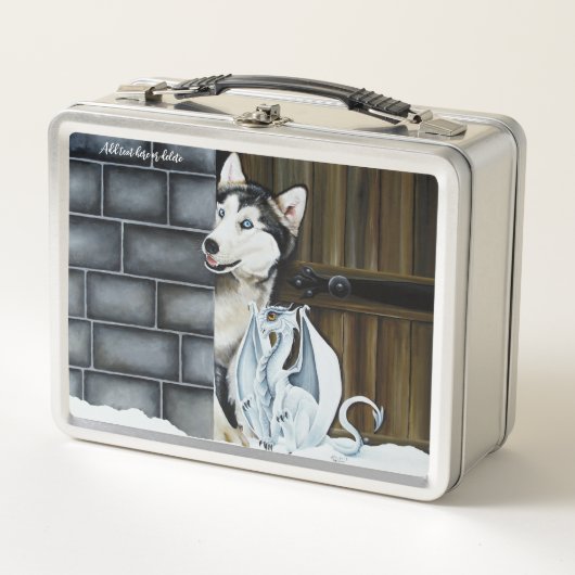 Husky Hond Witte Draak Avontuur (Voorkant)