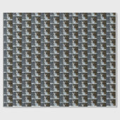 Husky Hond Witte Draak Avontuur Cadeaupapier (Vlak)